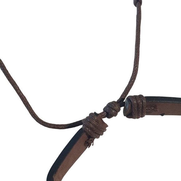 Brown Leather Tree Design Adjustable Bracelet Boho Style Jewelry Men Women Gift - Picture 2 of 4